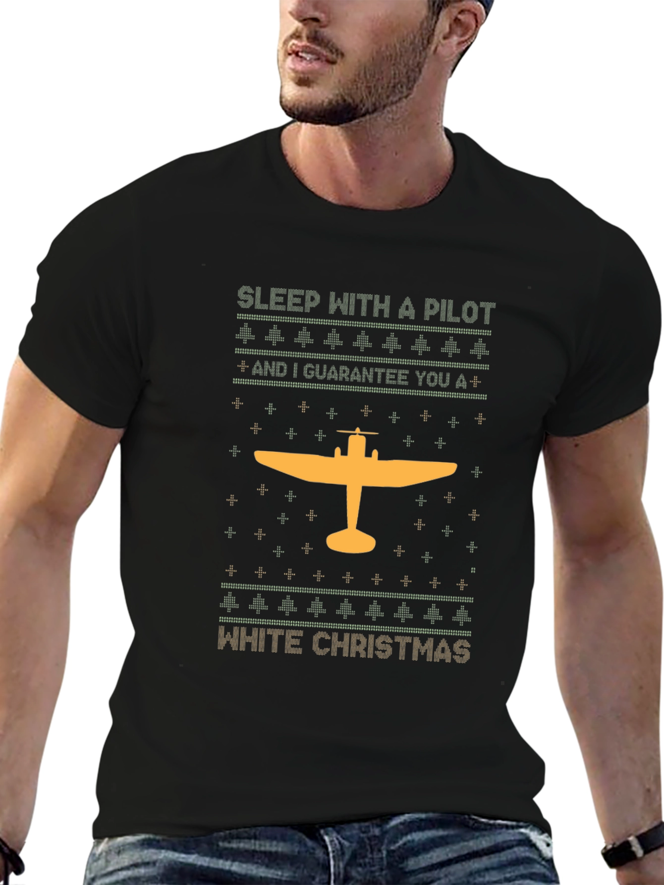 Pilot Christmas T-Shirt | Holiday Airplane Tee