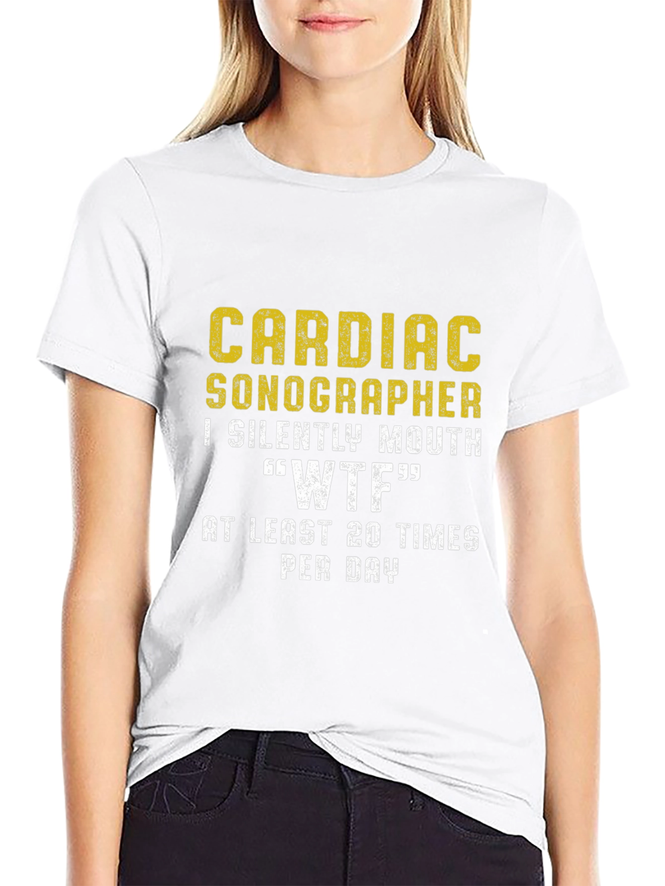 Cardiac Sonographer WTF Funny T-Shirt