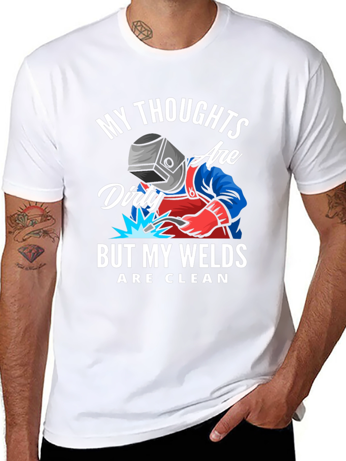 Welder T-Shirt: Dirty Thoughts Clean Welds