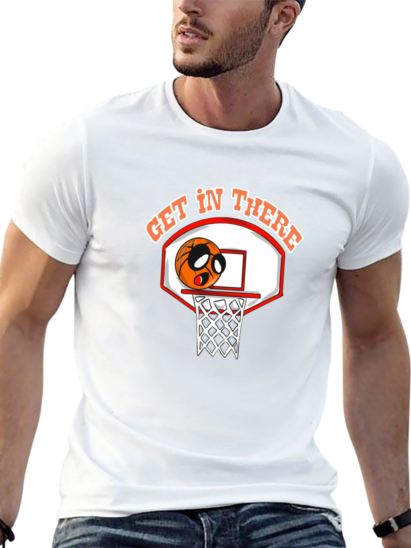 Basketball Get In There Graphic Tee