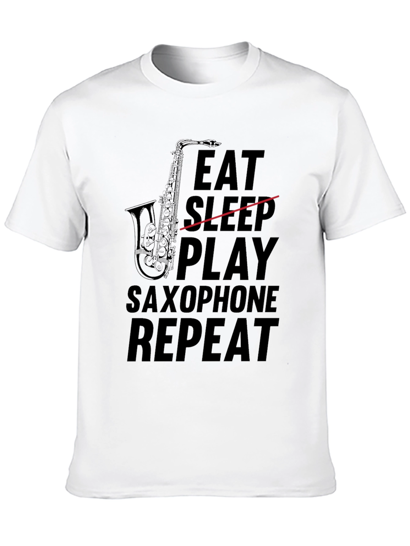Eat Sleep Play Saxophone Repeat Graphic Tee