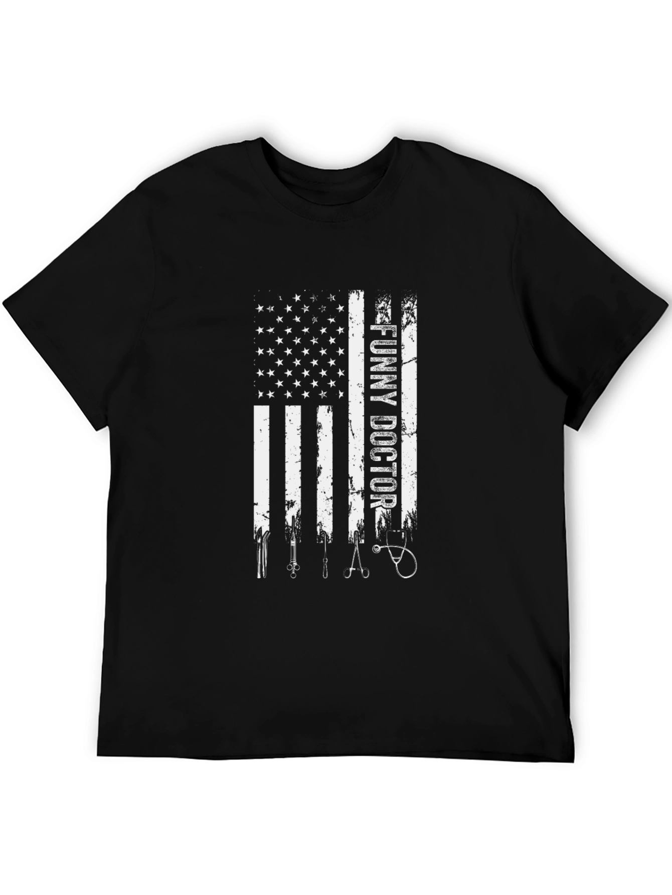 Funny Doctor American Flag Graphic Tee