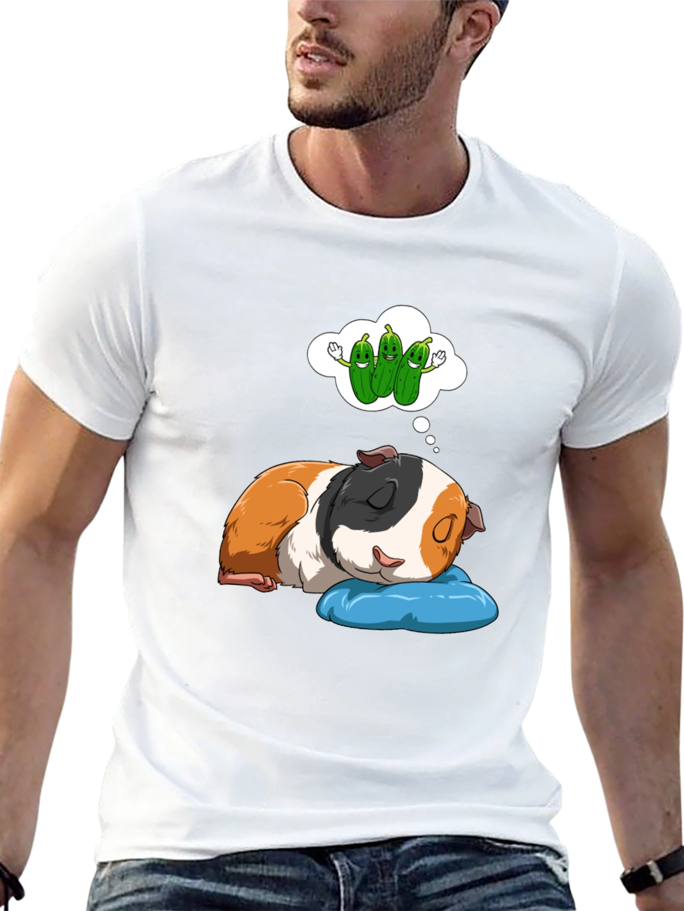 Dreaming Guinea Pig T-Shirt - Cute Pet Lover Tee