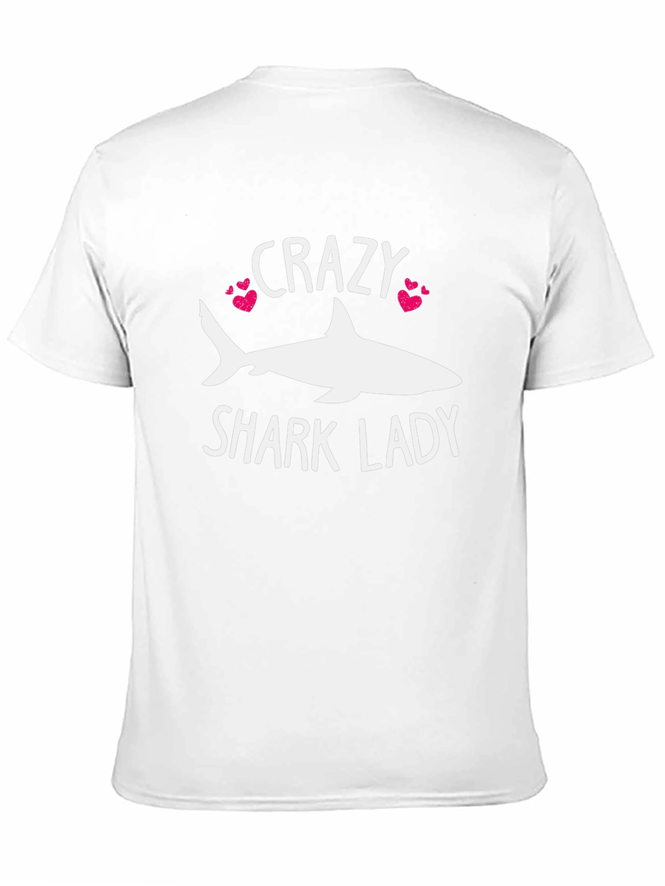 Crazy Shark Lady T-Shirt - Novelty Graphic Tee