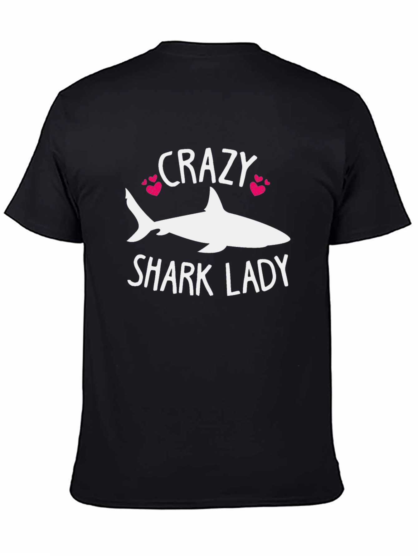 Crazy Shark Lady T-Shirt - Novelty Graphic Tee