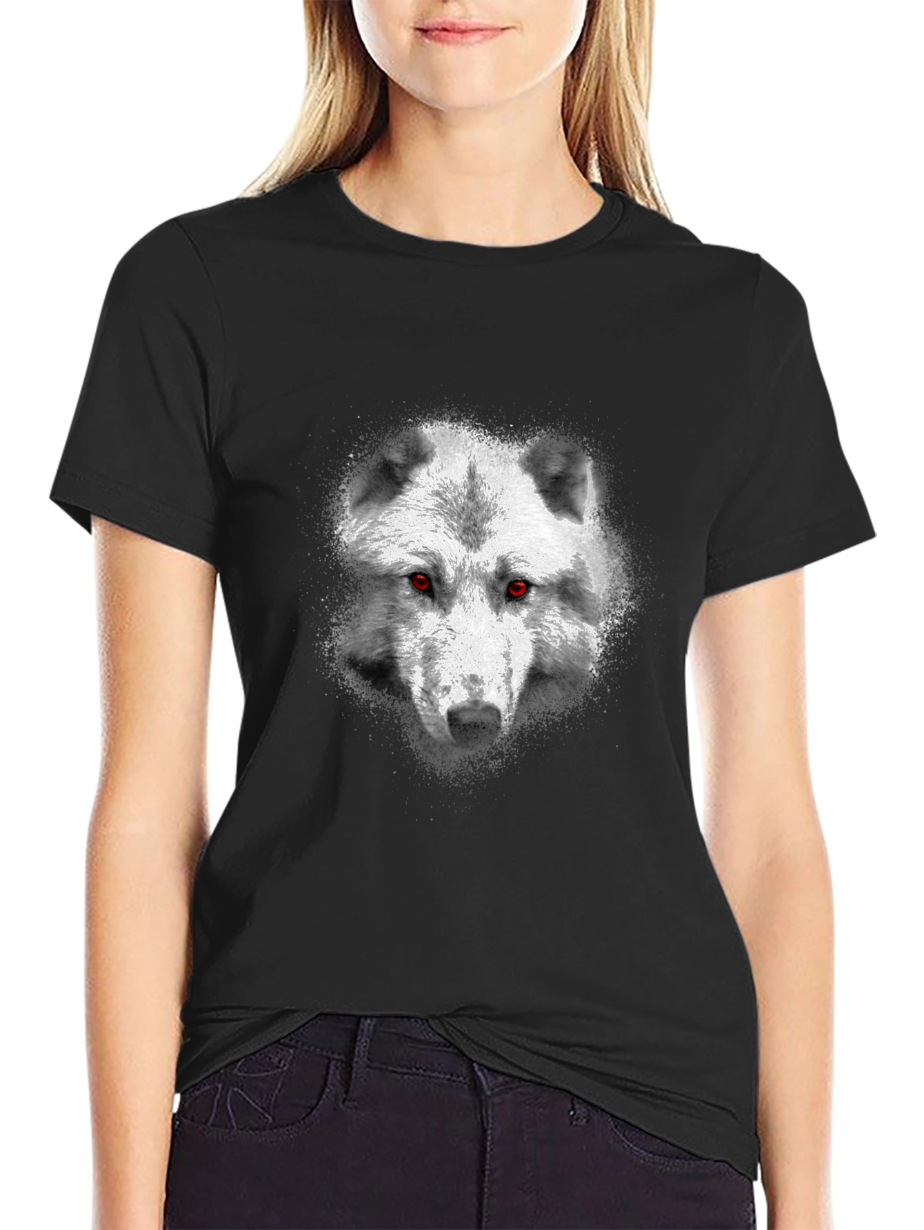 Wolf Head Graphic Black T-Shirt