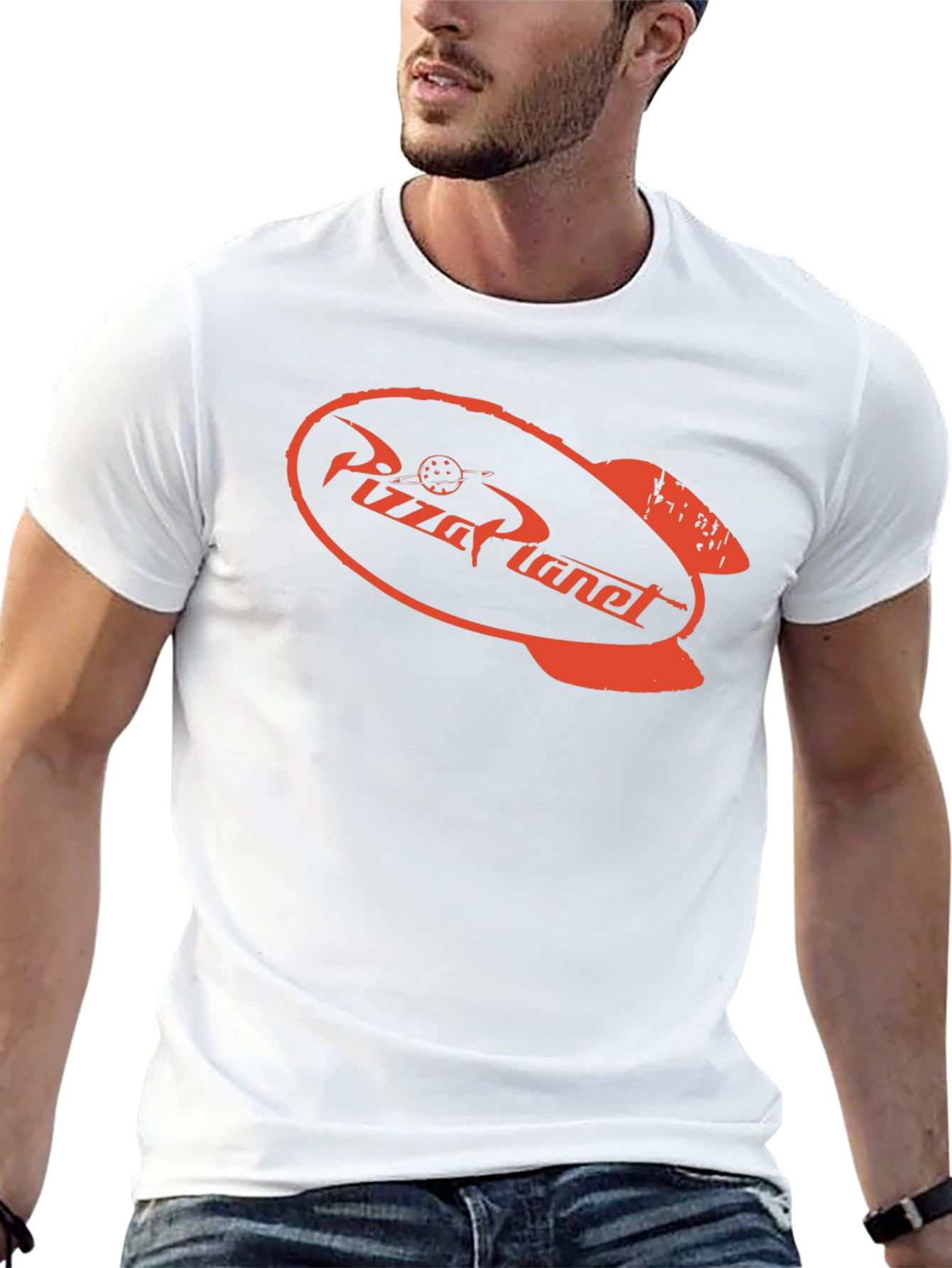 Pizza Planet T-Shirt - Black Crew Neck Tee