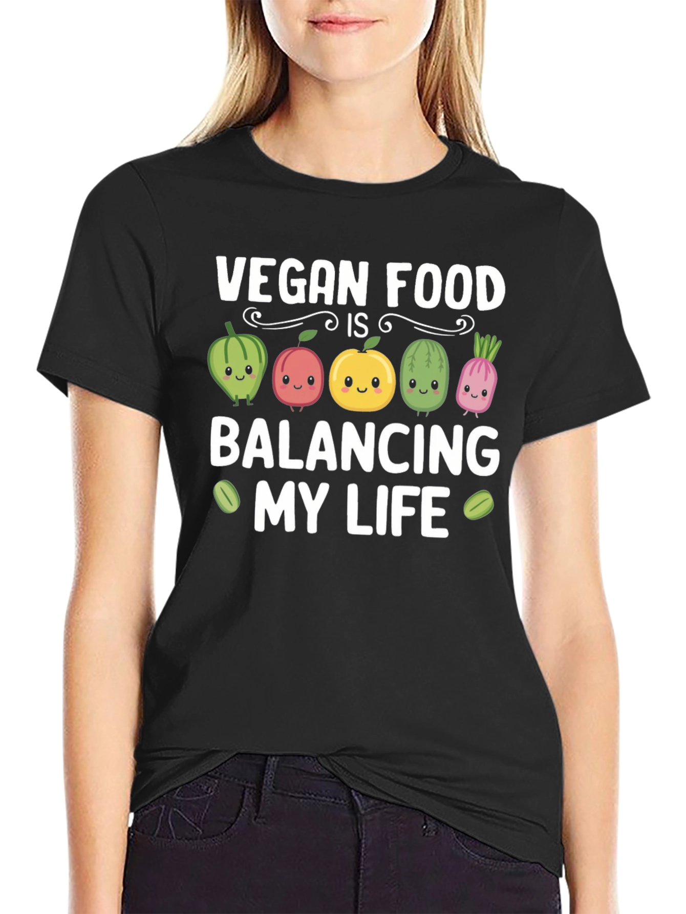 Vegan Food Balancing My Life T-Shirt