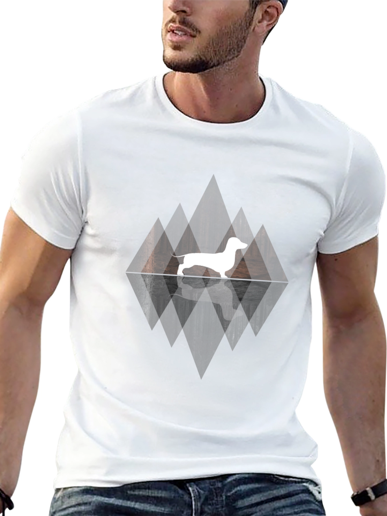 Dachshund Silhouette Graphic Tee