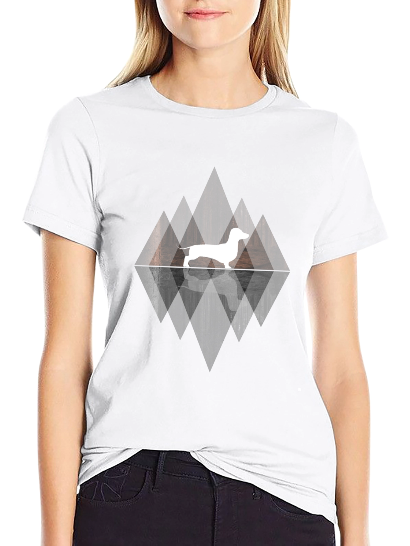 Dachshund Silhouette Graphic Tee