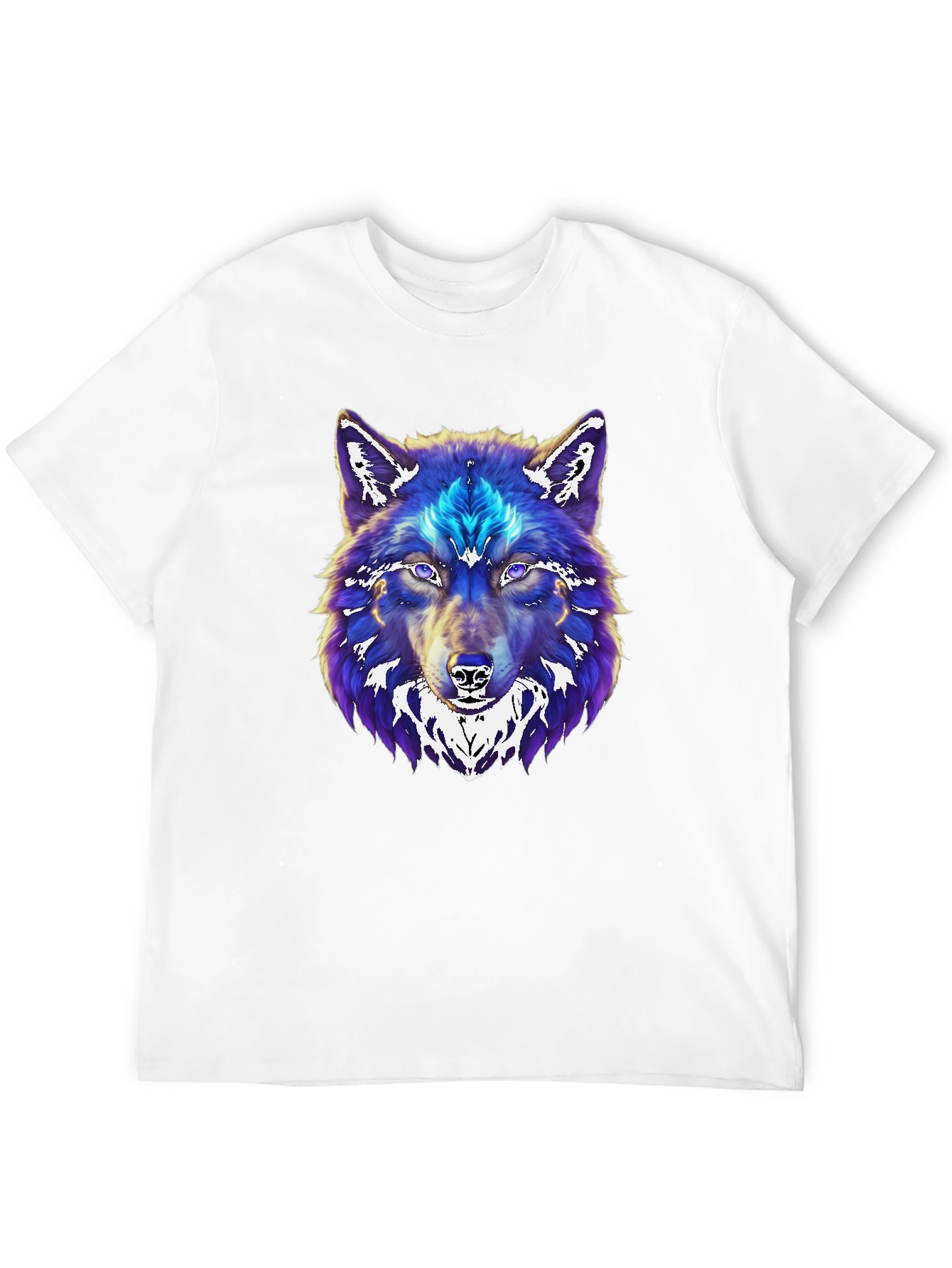 Wolf Graphic Print Black T-Shirt