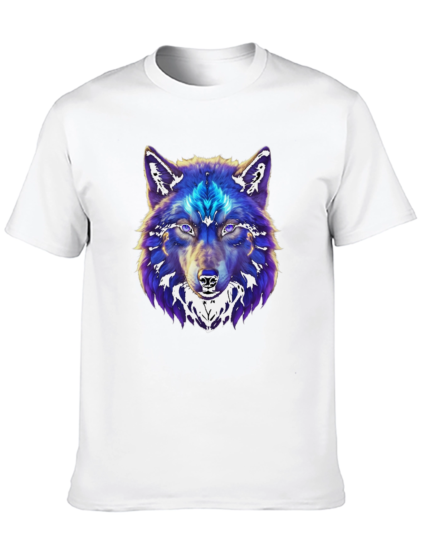 Wolf Graphic Print Black T-Shirt
