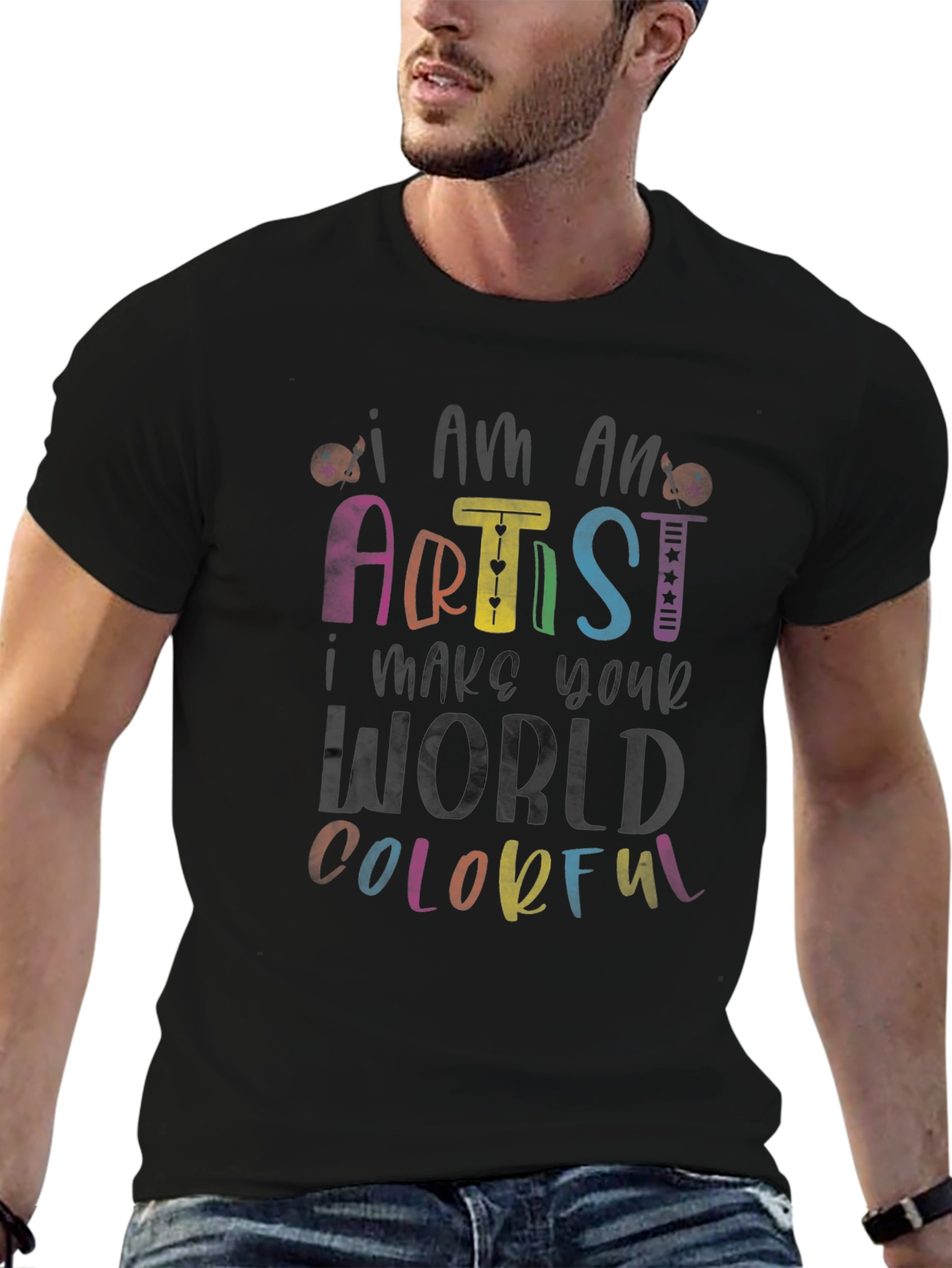 Colorful Artist Graphic T-Shirt