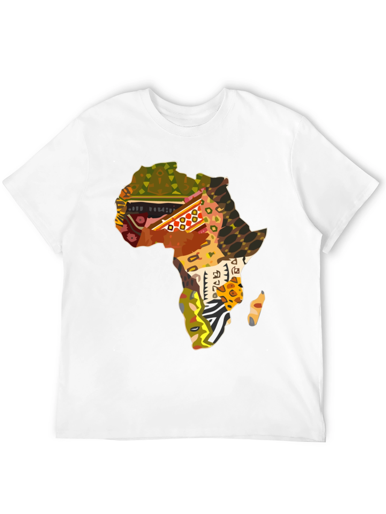 Africa Map Print Black T-Shirt
