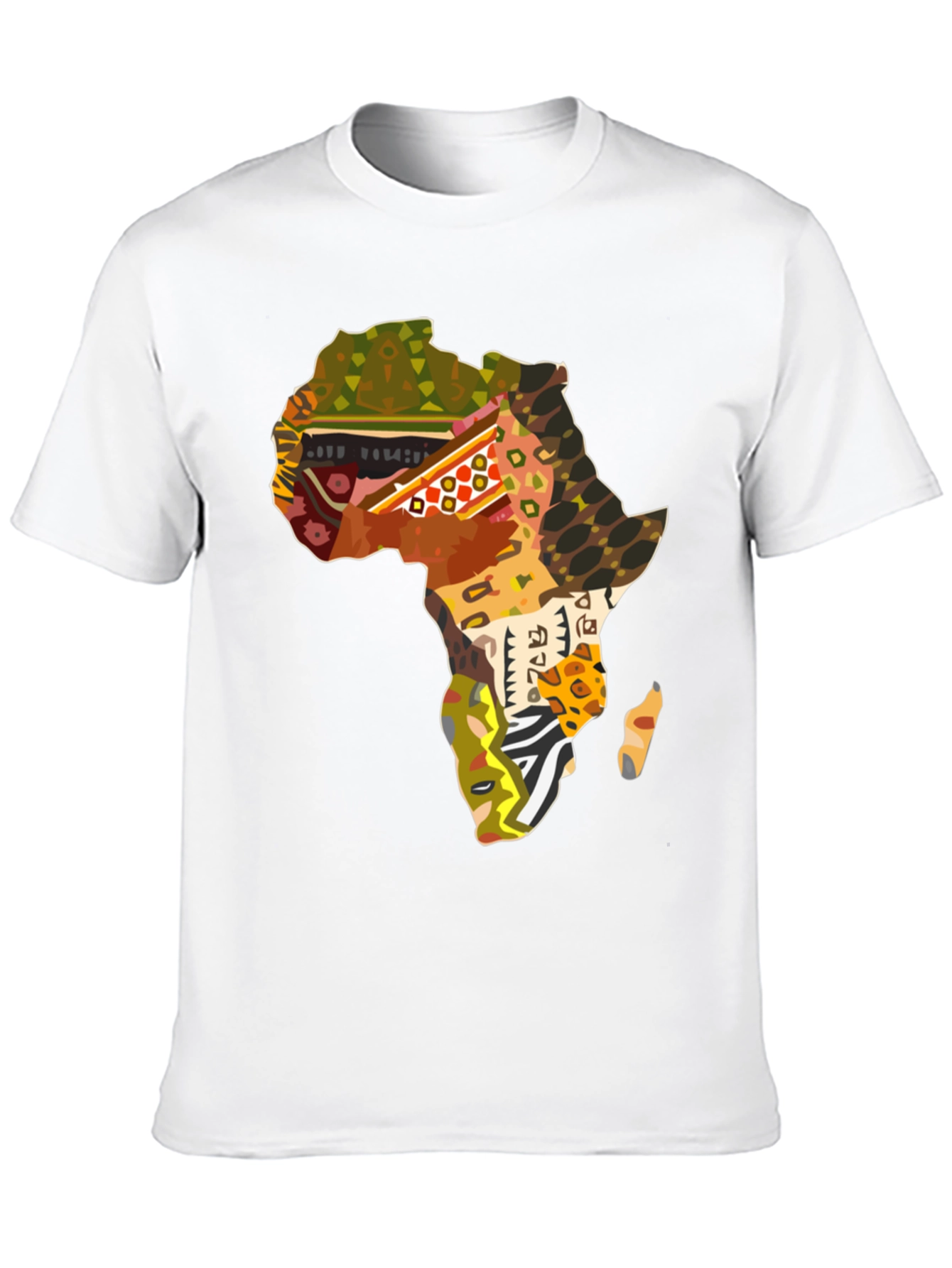 Africa Map Print Black T-Shirt