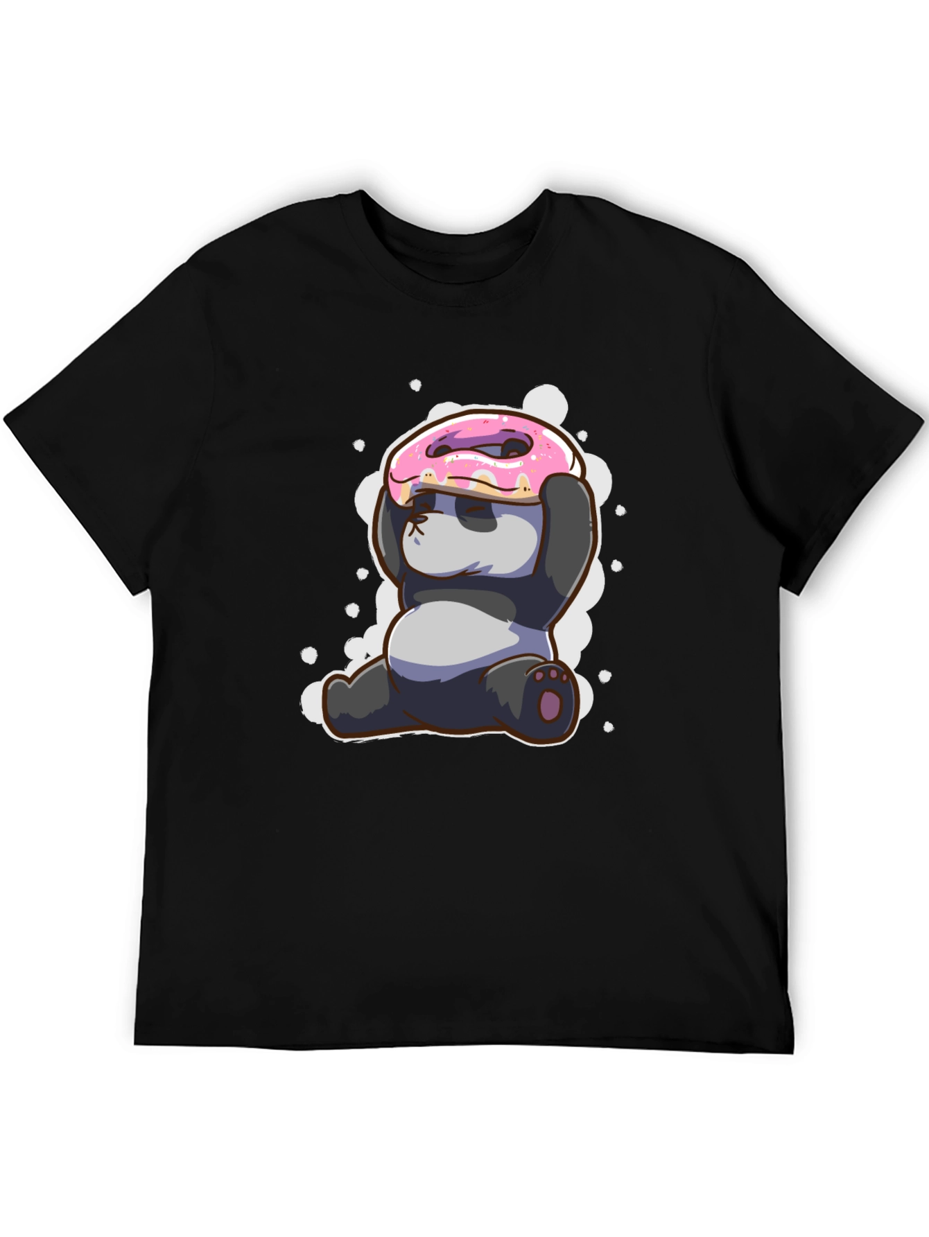 Funny Panda Donut T-Shirt - Cute Cartoon Tee
