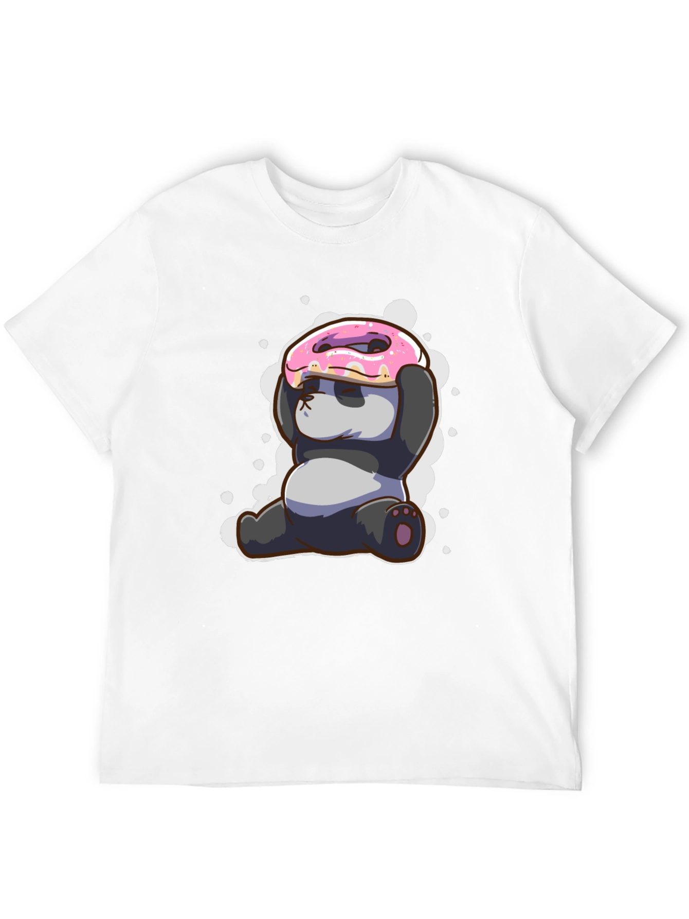 Funny Panda Donut T-Shirt - Cute Cartoon Tee