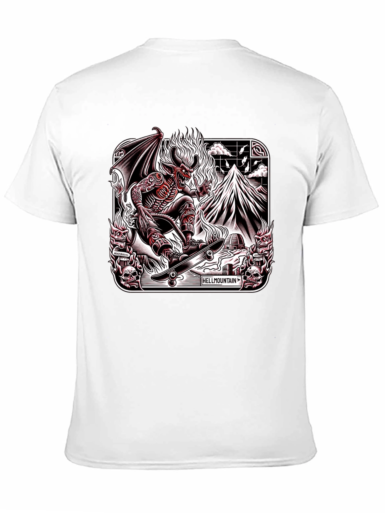 Hellmountain T-Shirt Devil Skateboarding Design