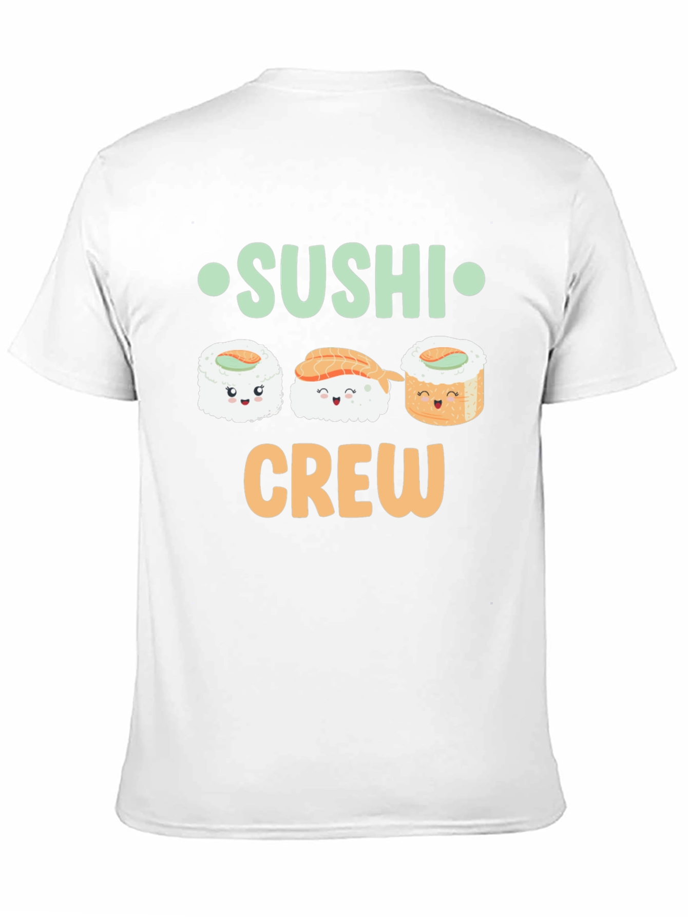 Sushi Crew Cute Graphic Tee - Unisex Black T-Shirt