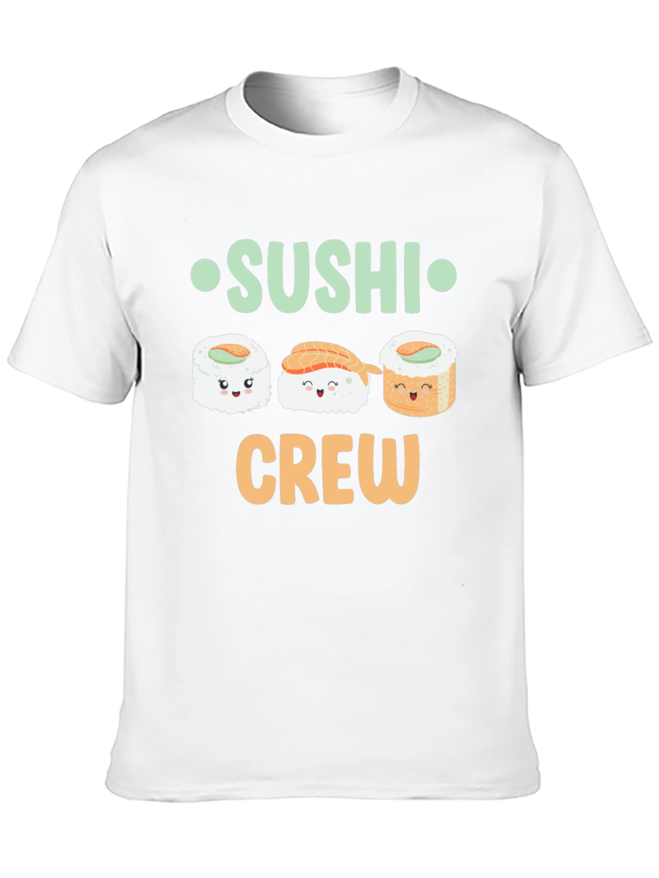 Sushi Crew Cute Graphic Tee - Unisex Black T-Shirt