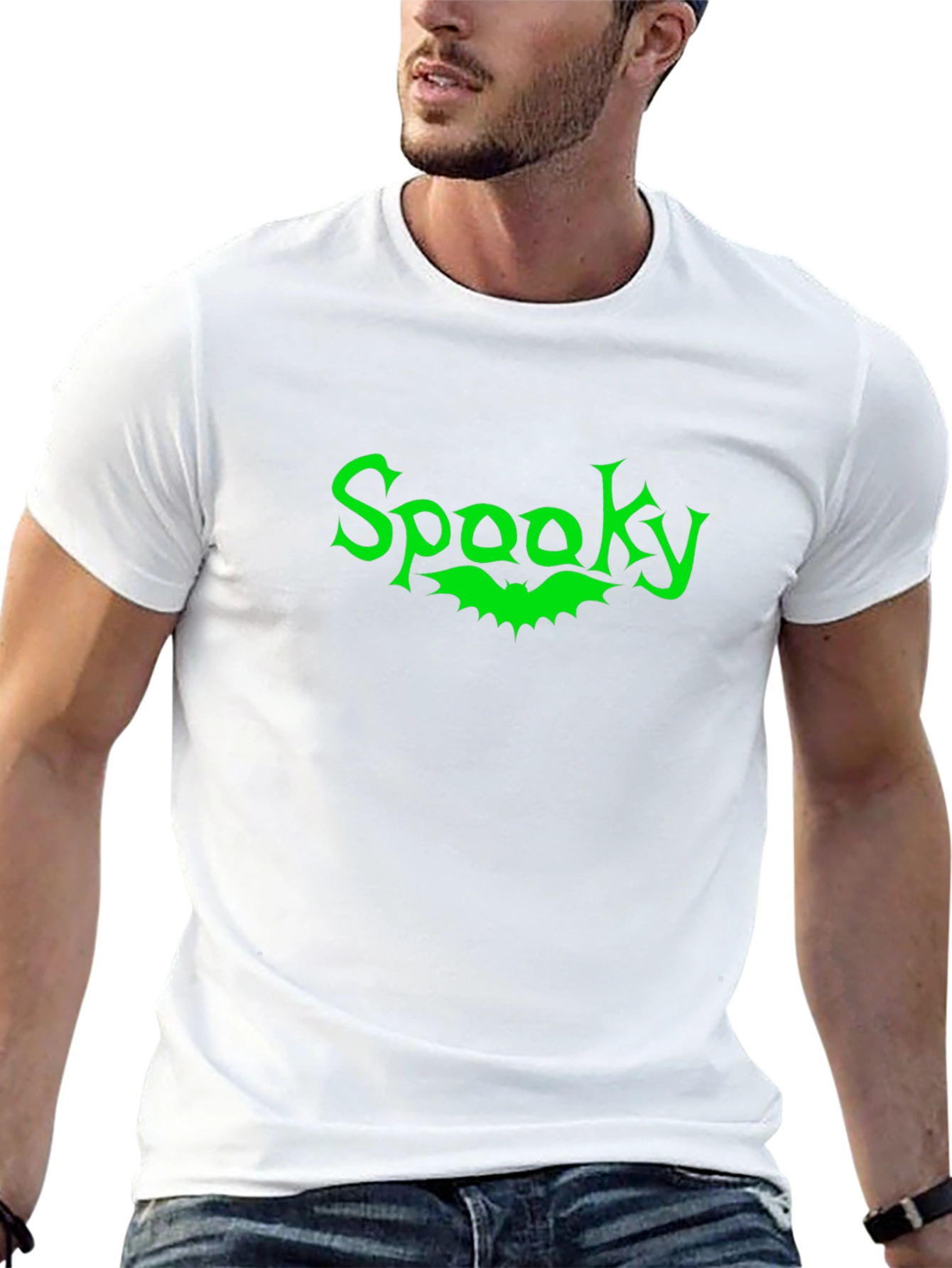 Spooky Bat Graphic Tee - Black