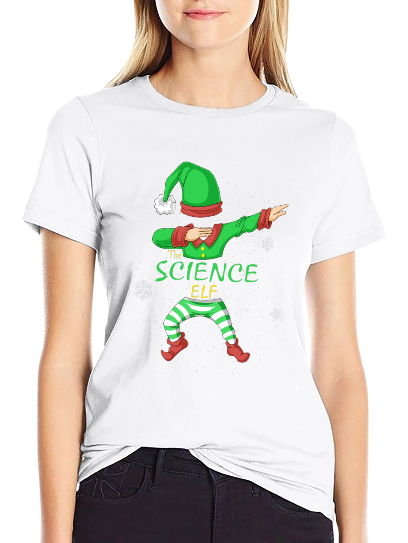 Science Elf Dabbing Christmas T-Shirt