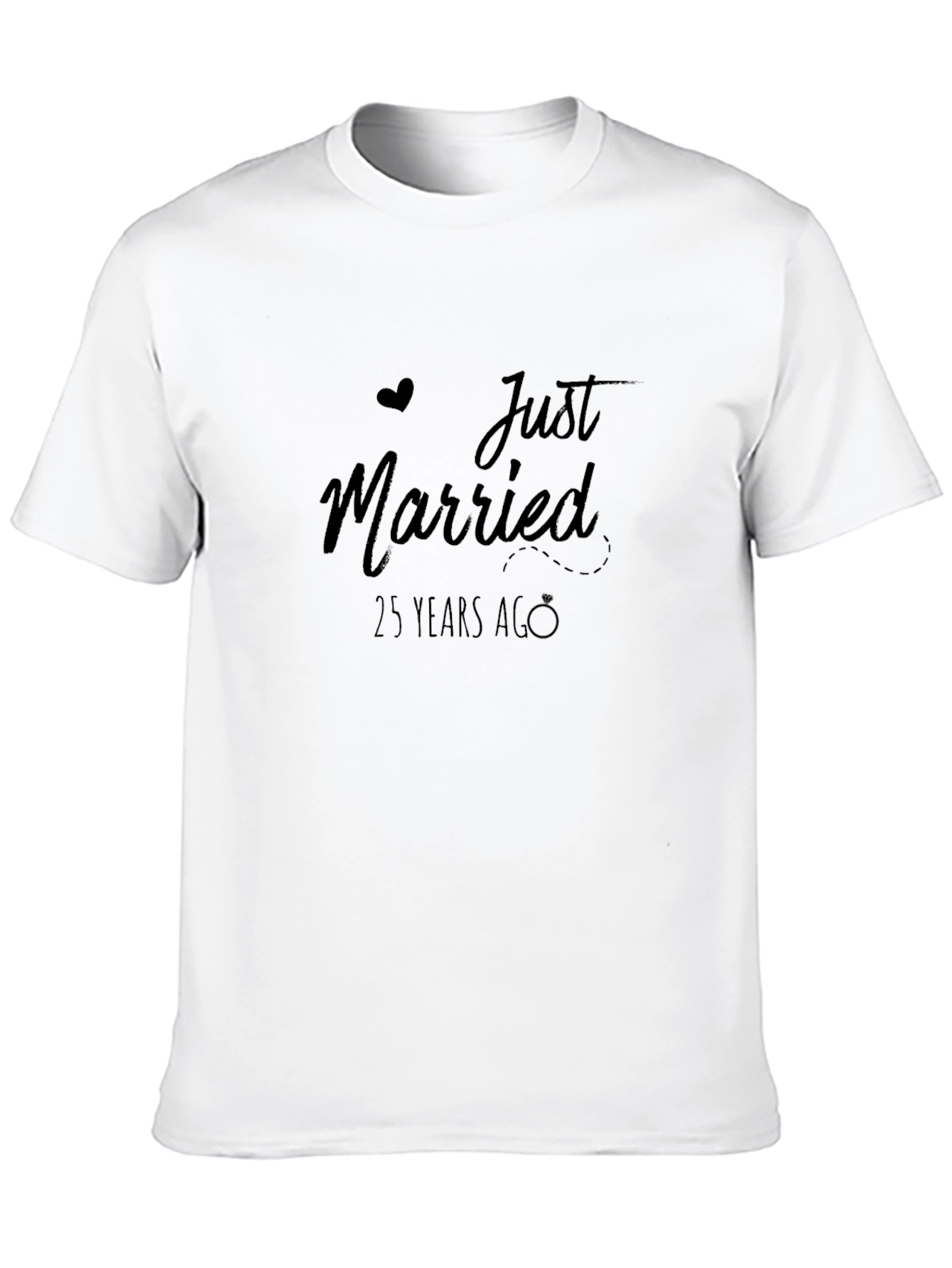 Just Married 25 Years Ago Anniversary T-Shirt