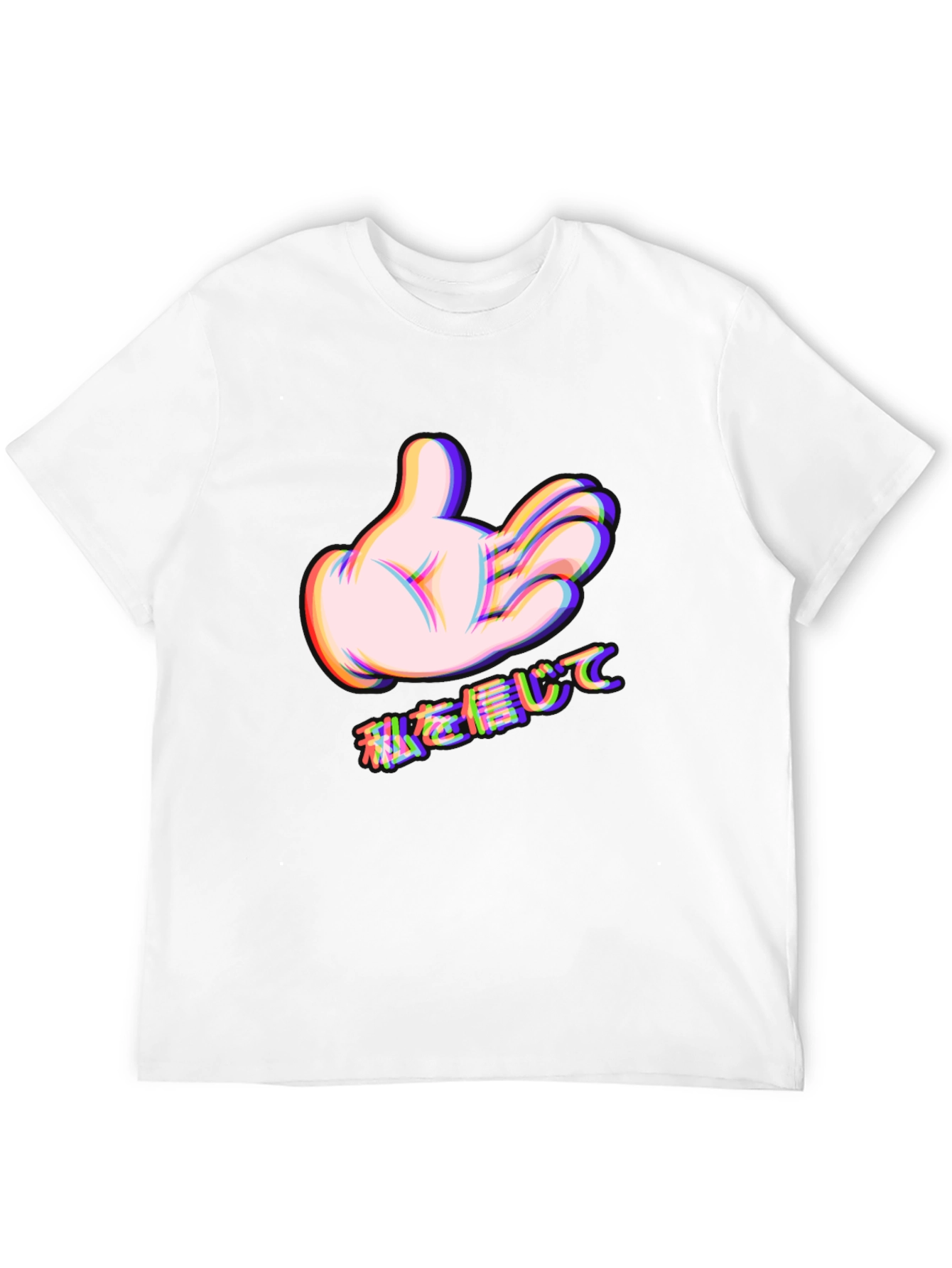 Cartoon Hand Graphic Black Tee - Trust Me Design