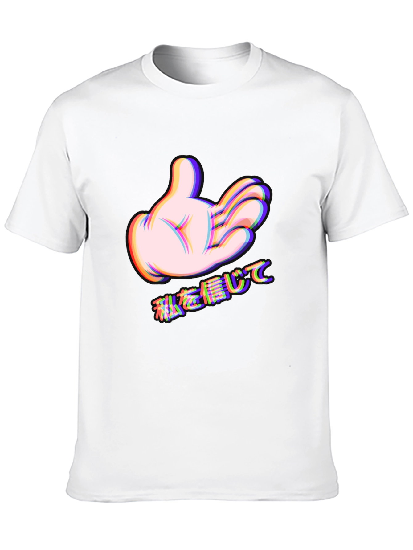 Cartoon Hand Graphic Black Tee - Trust Me Design