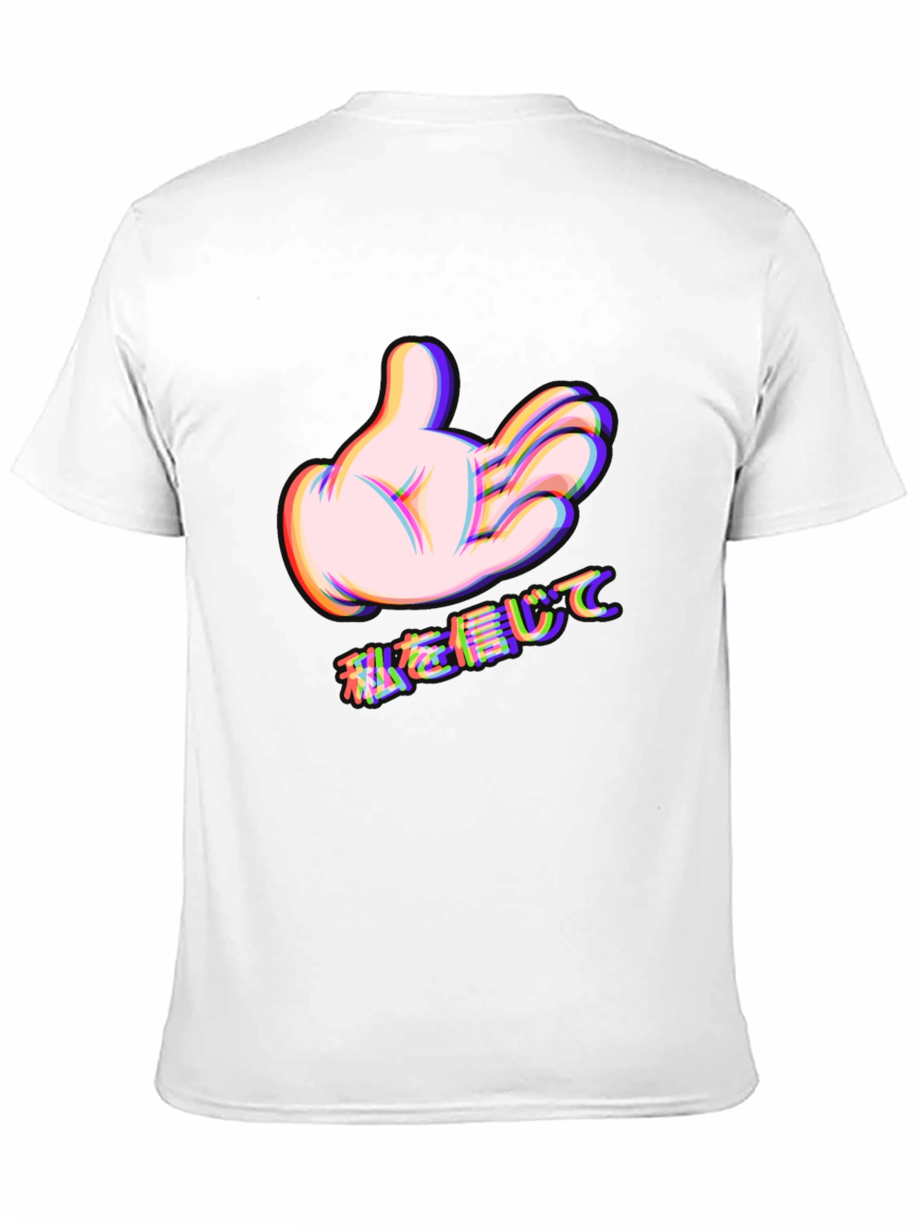 Cartoon Hand Graphic Black Tee - Trust Me Design