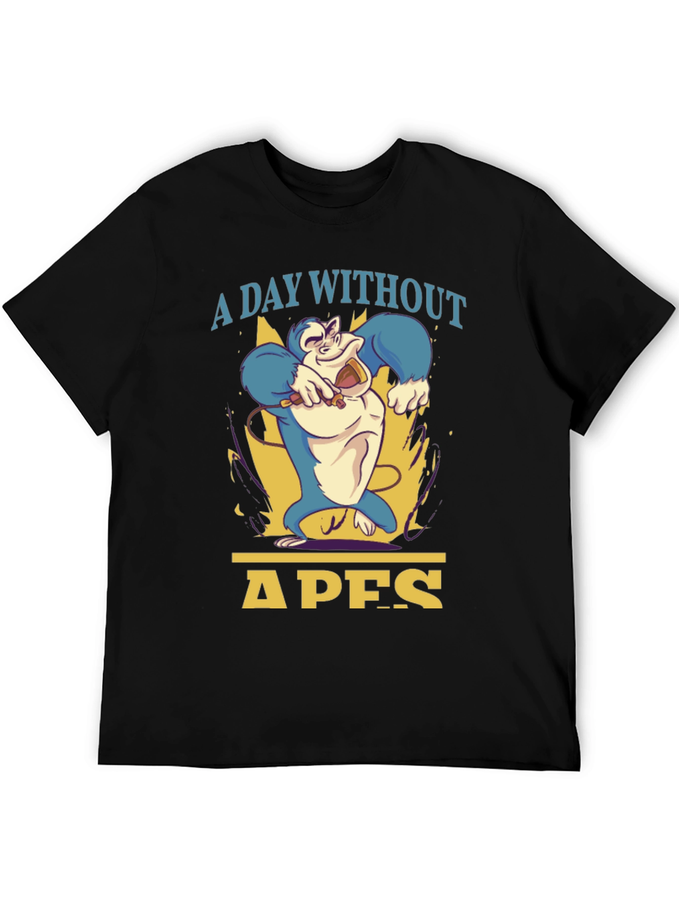 A Day Without Apes T-Shirt - Mens Black Tee