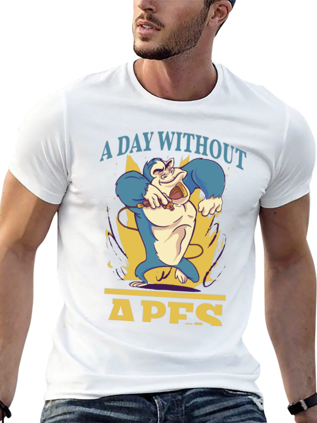 A Day Without Apes T-Shirt - Mens Black Tee