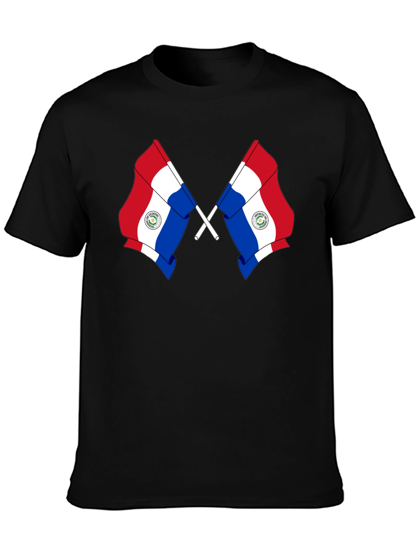 Paraguay Flag Graphic Tee - Black