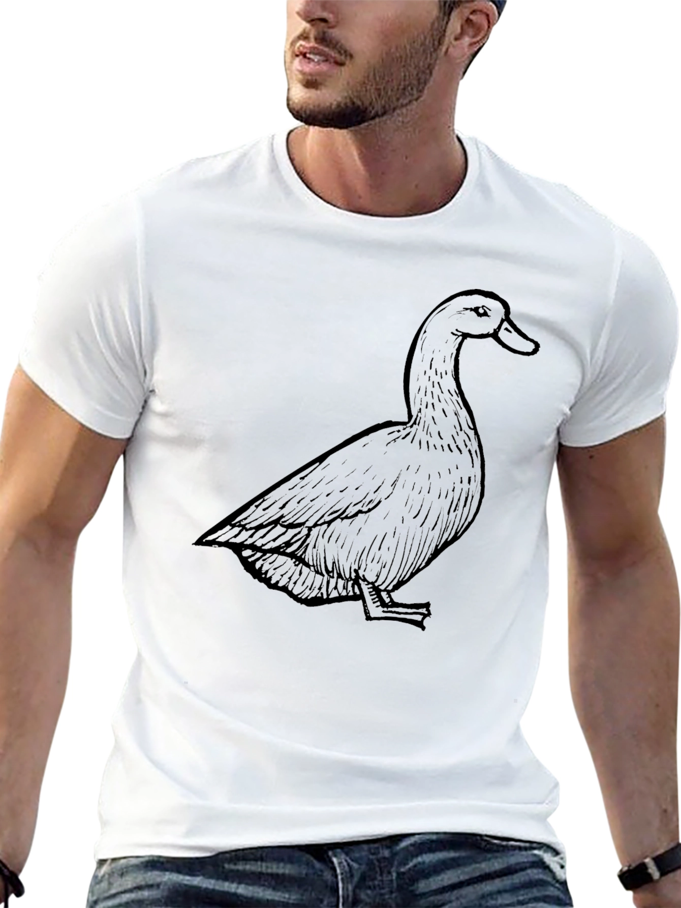 Duck Graphic Tee - Casual Black T-Shirt