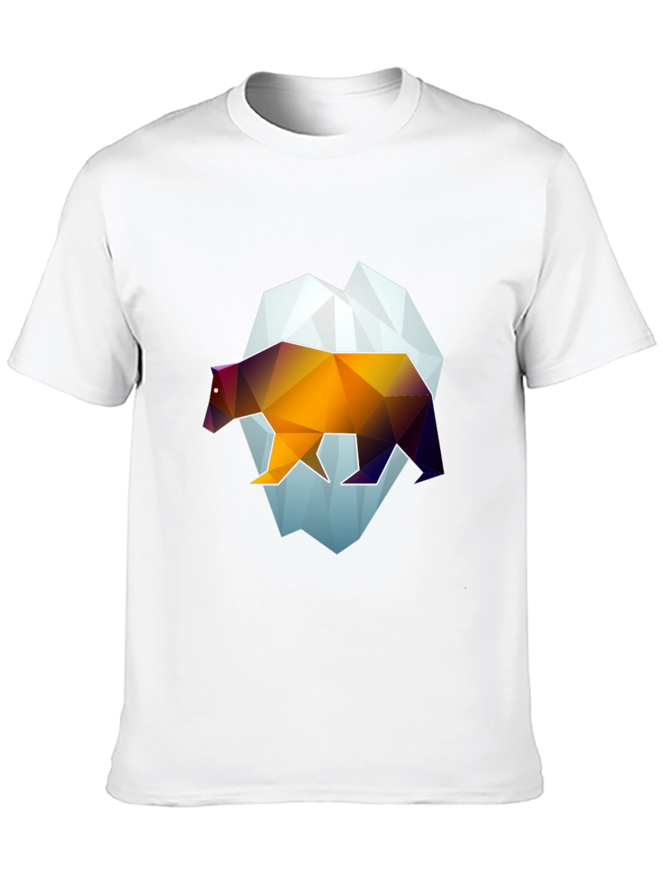 Geometric Bear Graphic Tee - Modern Black T-Shirt