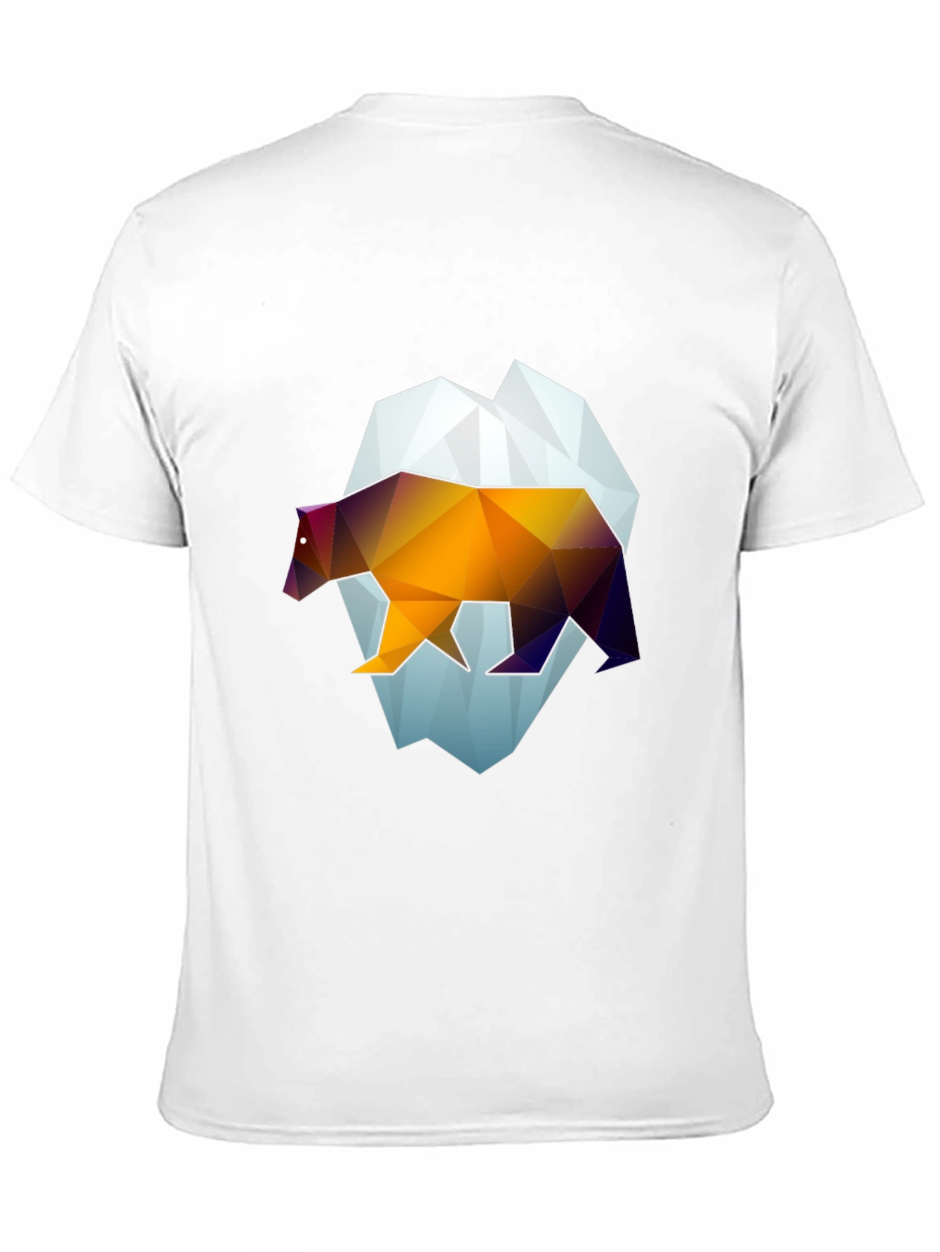 Geometric Bear Graphic Tee - Modern Black T-Shirt