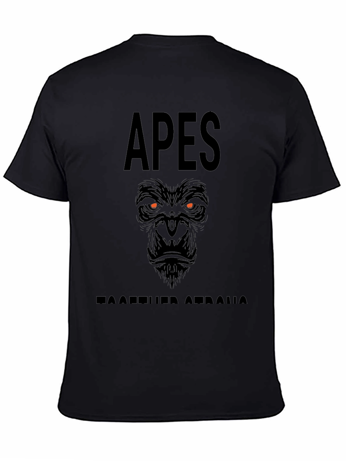 Apes Together Strong Graphic Tee - Black Crew Neck