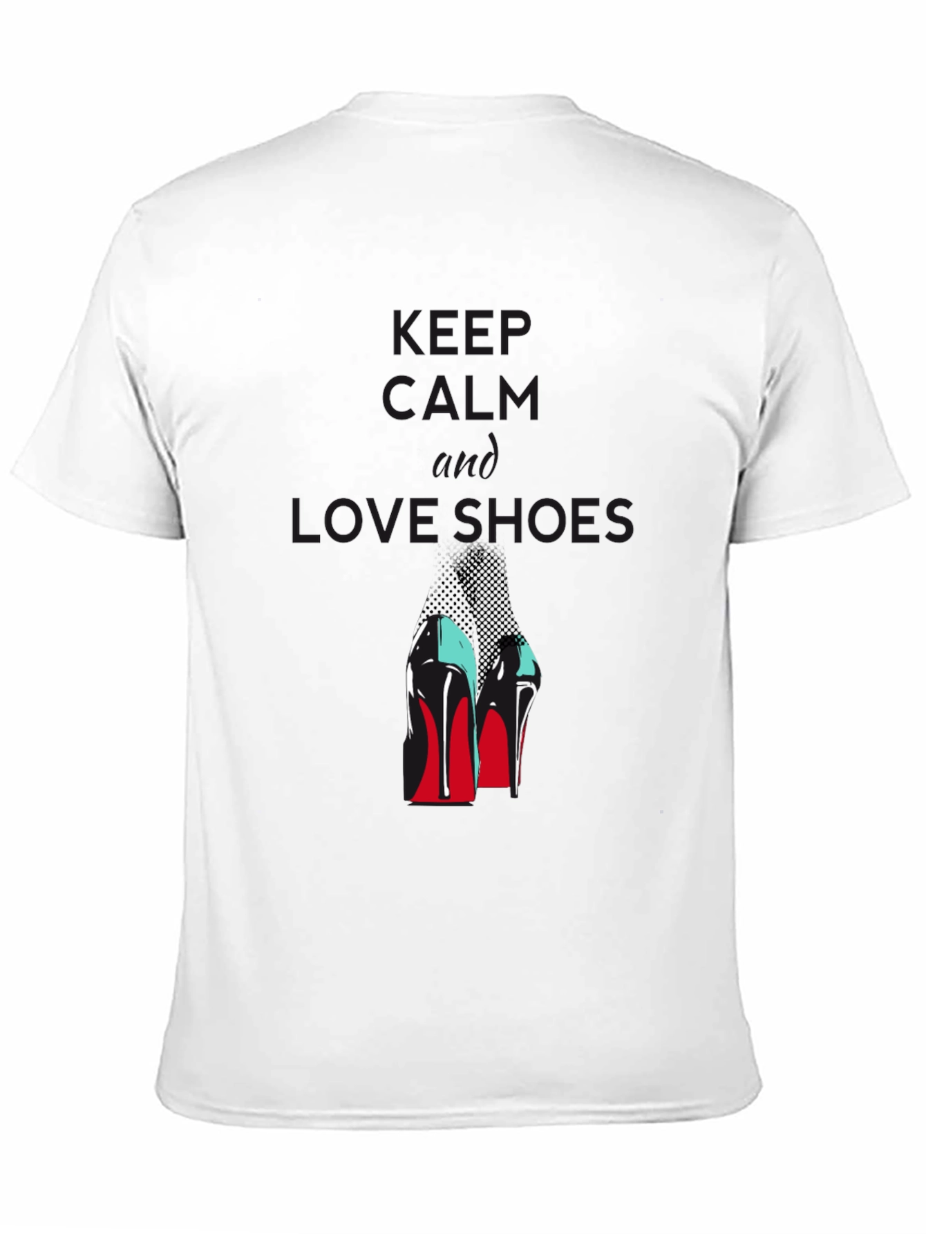 Keep Calm and Love Shoes Black T-Shirt