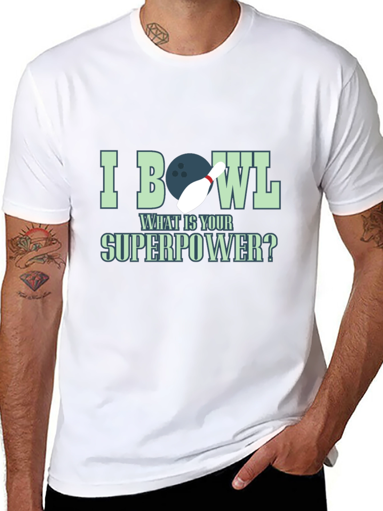 I Bowl What is Your Superpower Graphic Tee