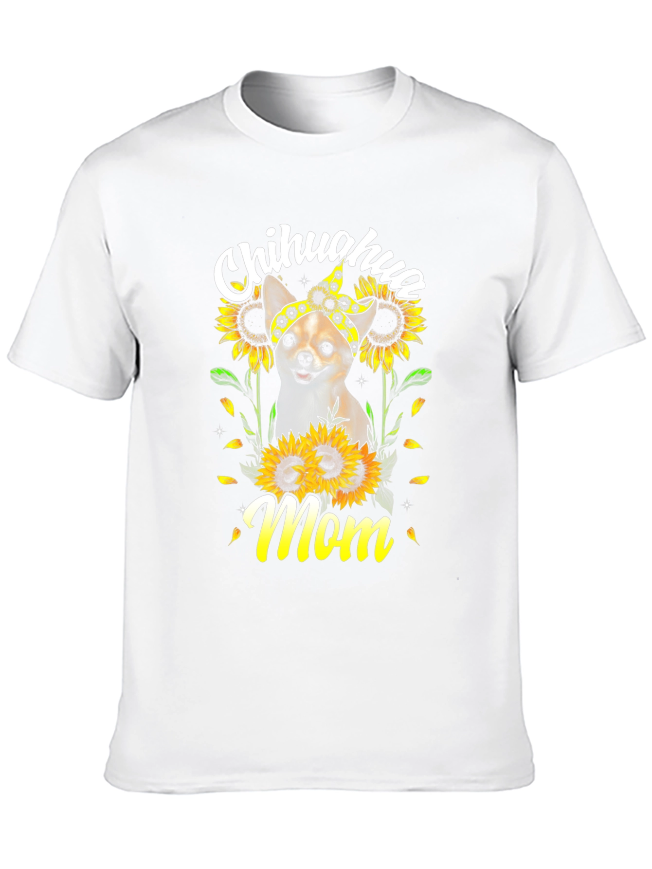 Chihuahua Mom Sunflower T-Shirt