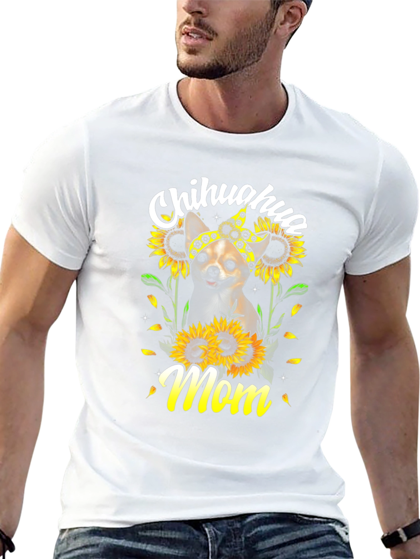 Chihuahua Mom Sunflower T-Shirt