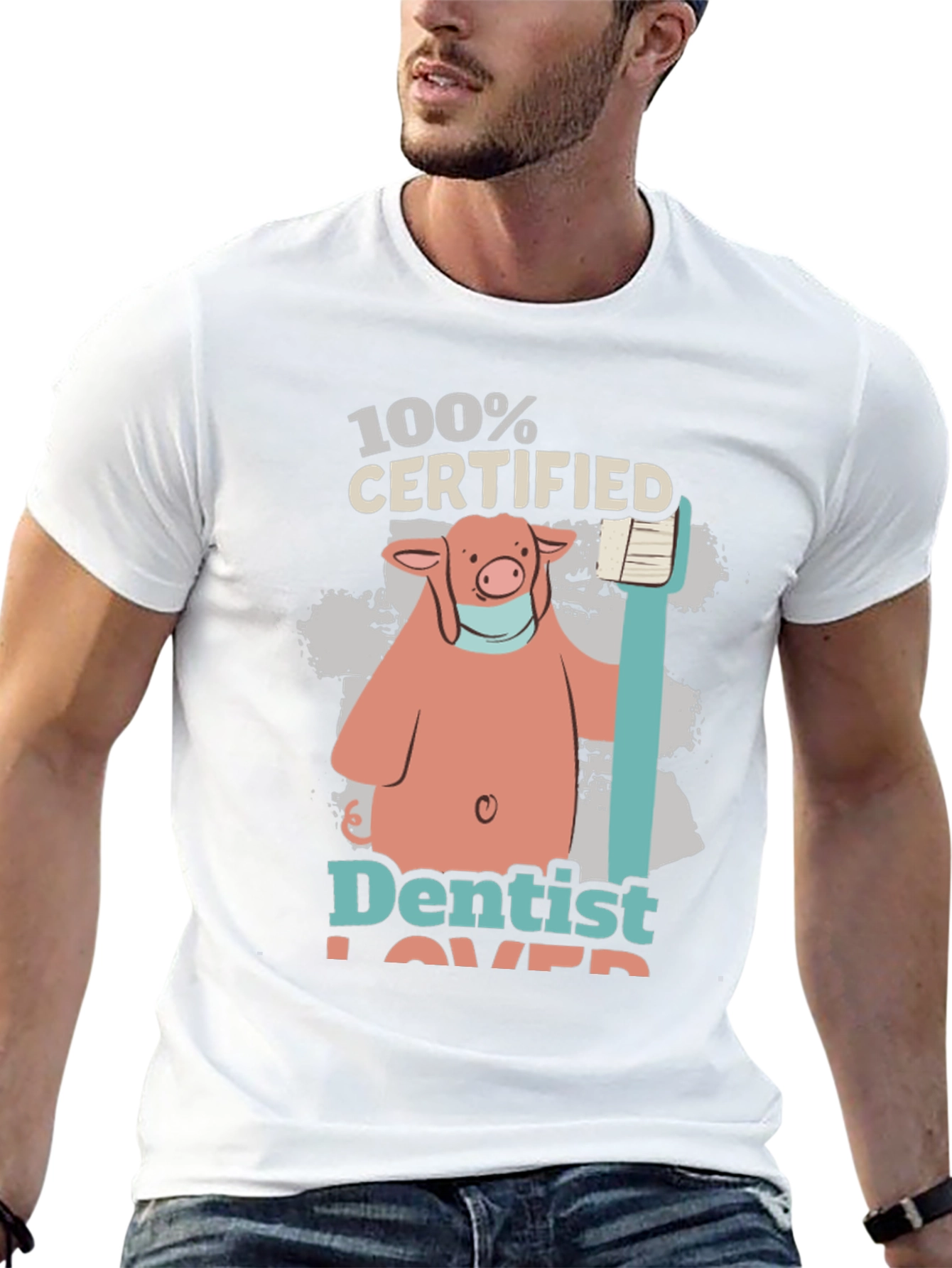 Dentist Lover T-Shirt with Pig Graphic