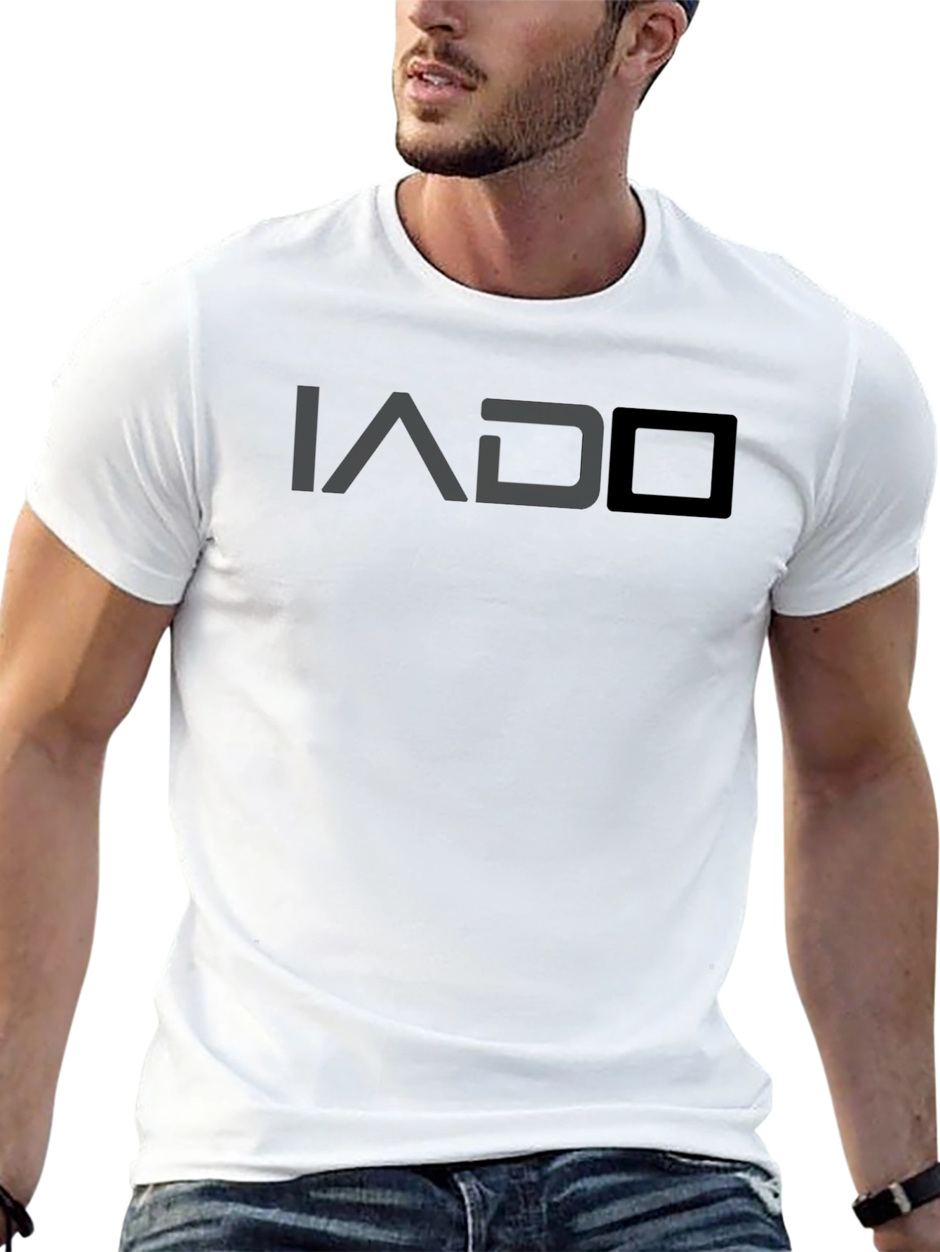 Black IADOO Graphic Tee - Mens Fashion