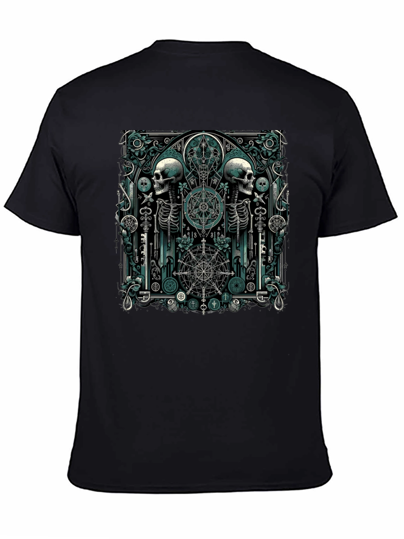 Gothic Skeleton T-Shirt - Occult Design