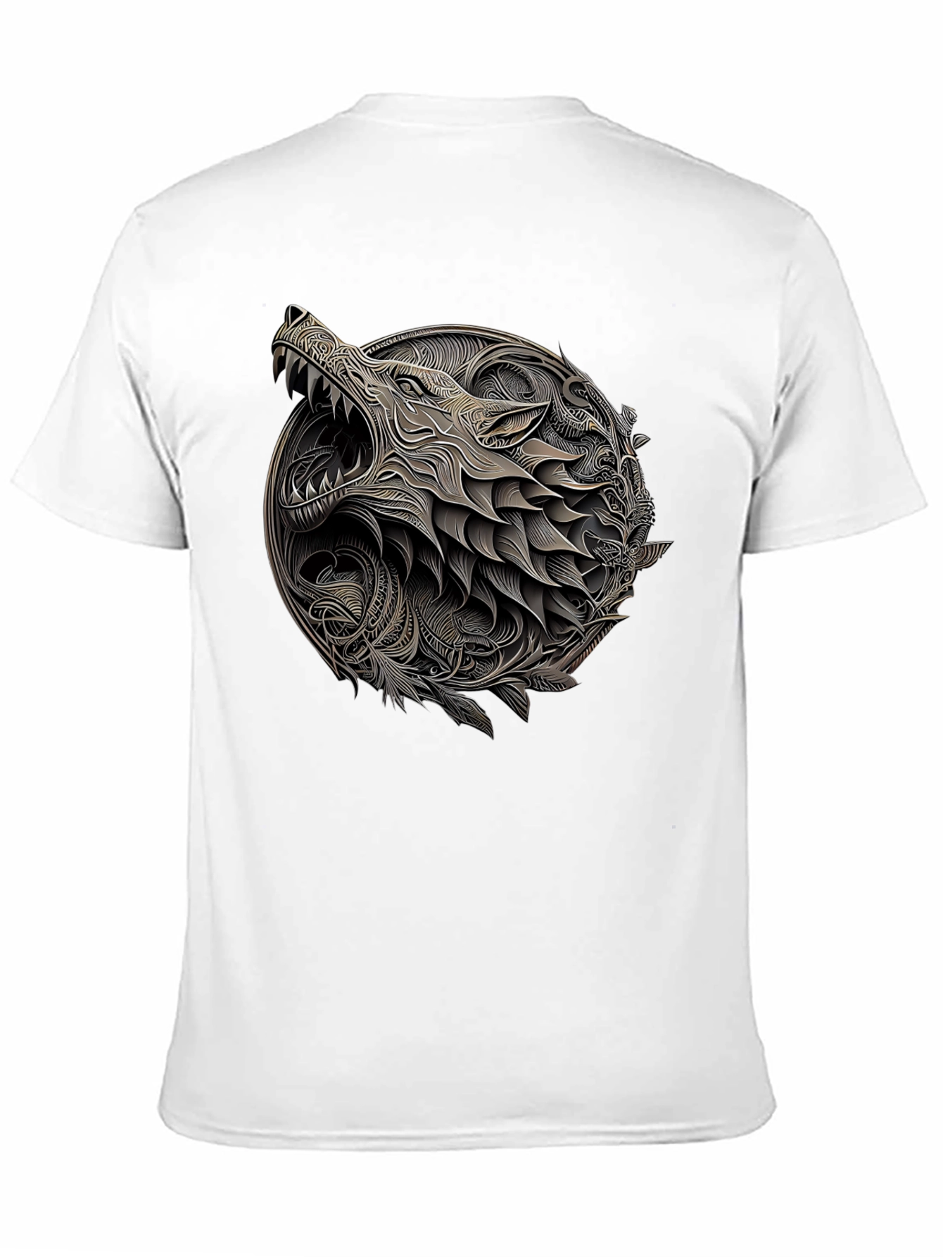 Wolf Art Black Tee - Unique Graphic Design