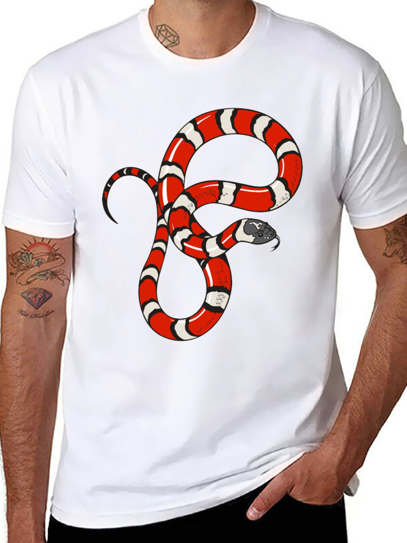 Snake Graphic Tee - Bold Reptile Design