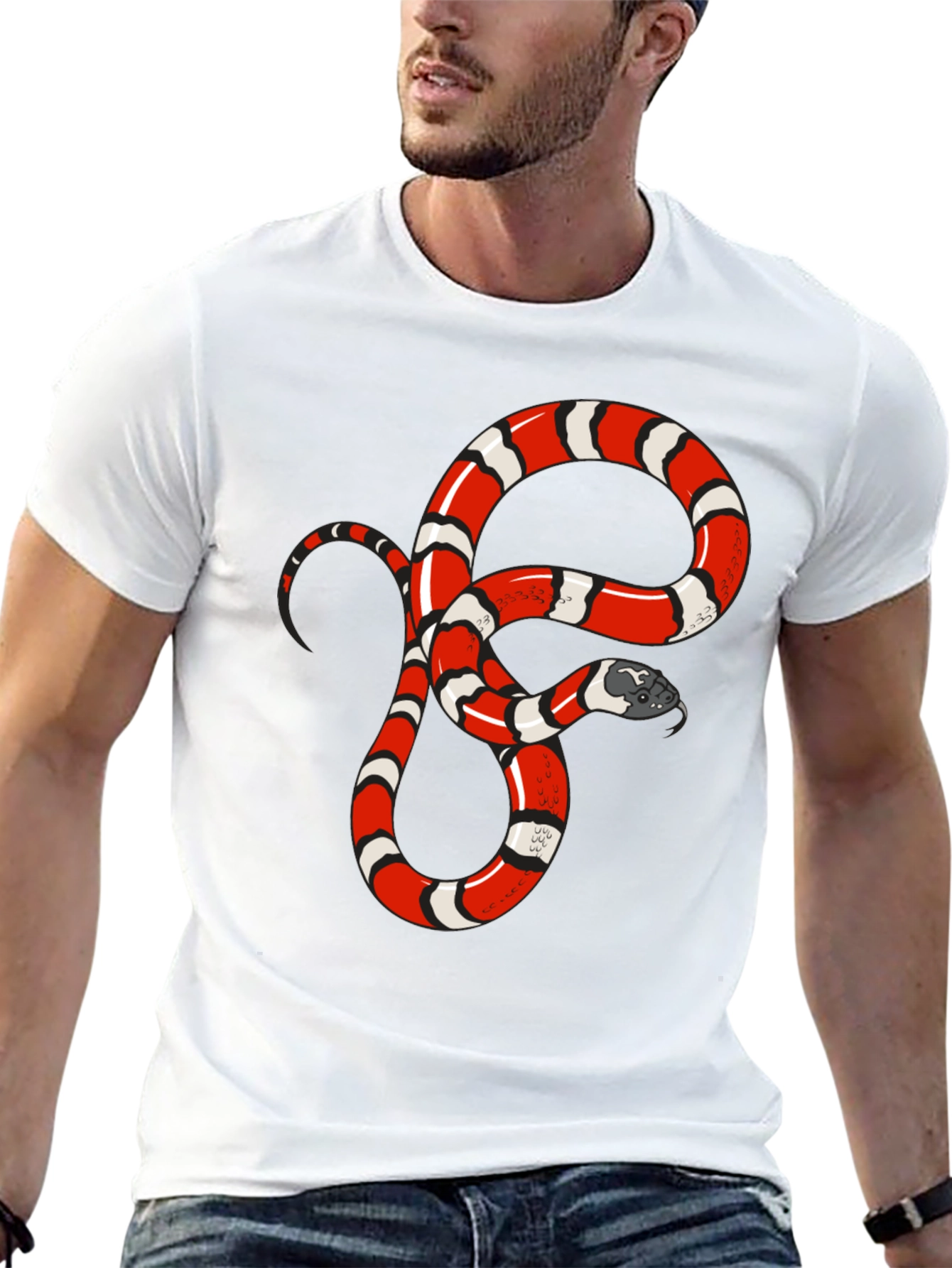 Snake Graphic Tee - Bold Reptile Design