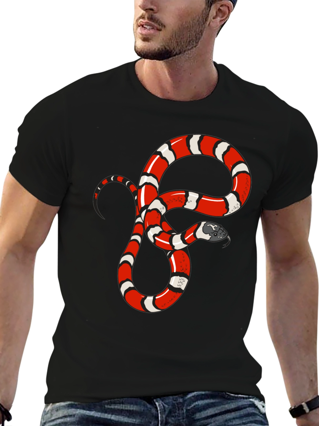 Snake Graphic Tee - Bold Reptile Design