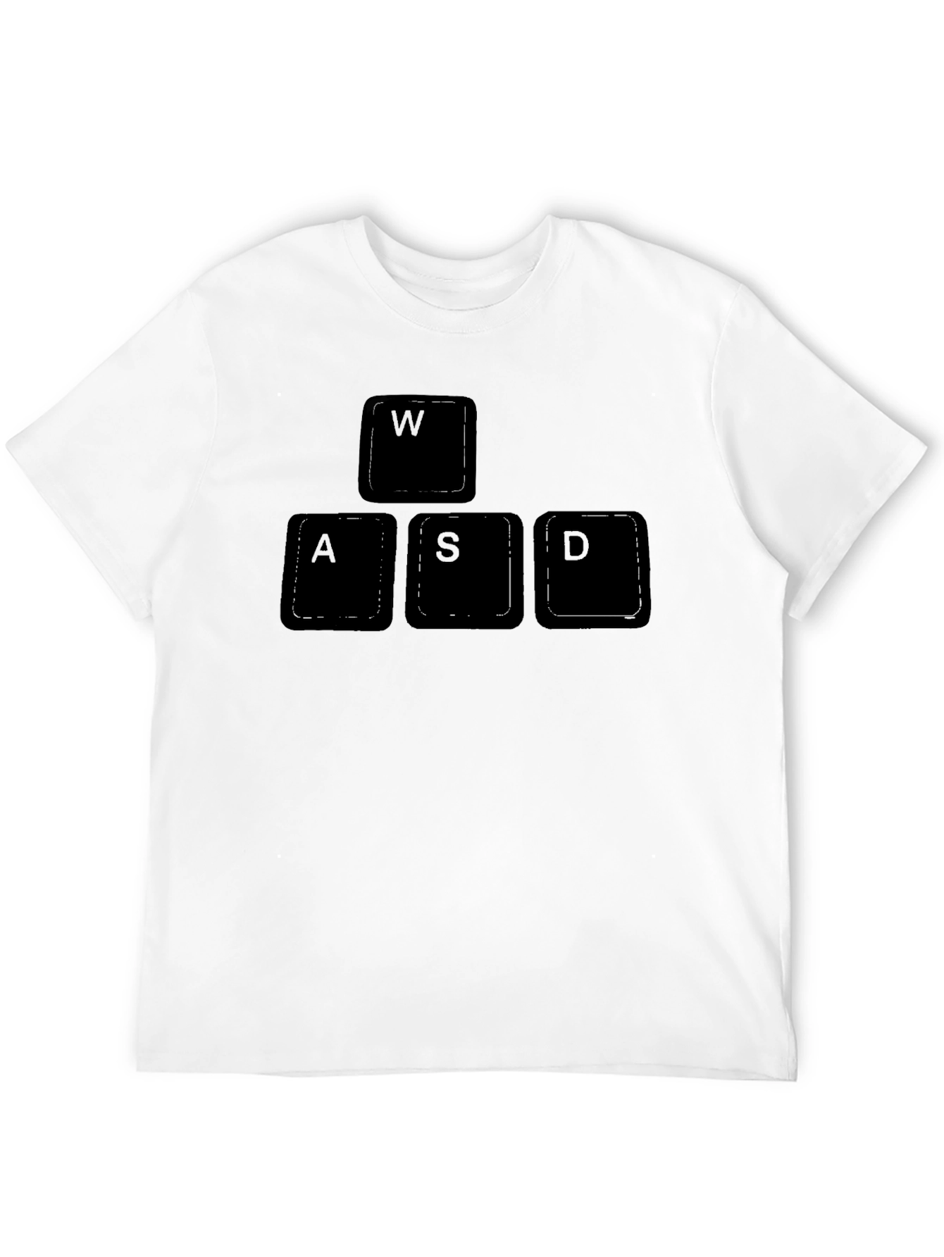 Gamer Keyboard WASD T-Shirt - Black Cotton Tee