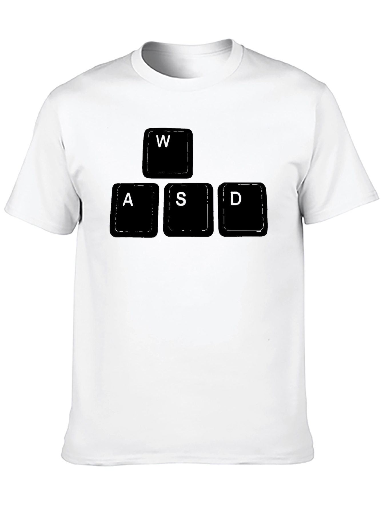Gamer Keyboard WASD T-Shirt - Black Cotton Tee